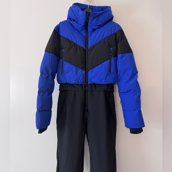 Fusalp Kira Quilted Ski Suit Size 40 Blue Black - Picture 9 of 16